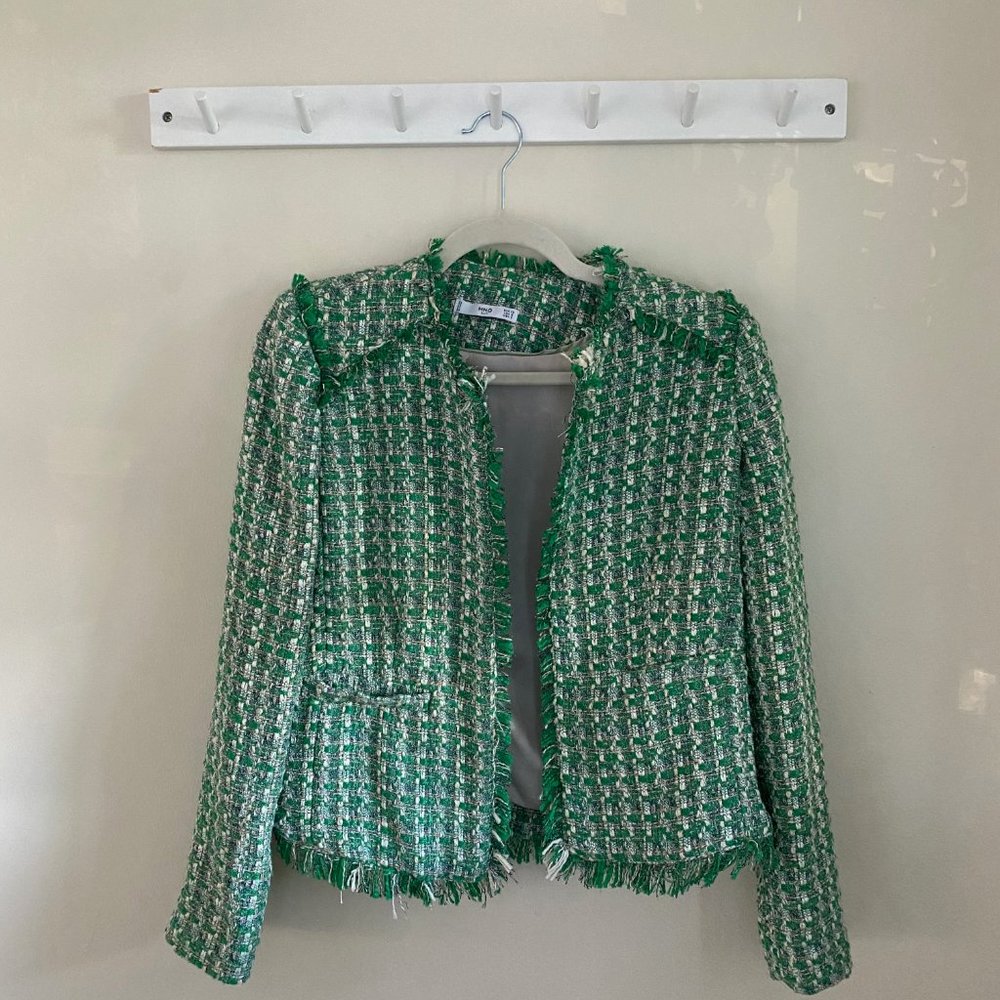 Mango Green Tweed Blazer - image 2
